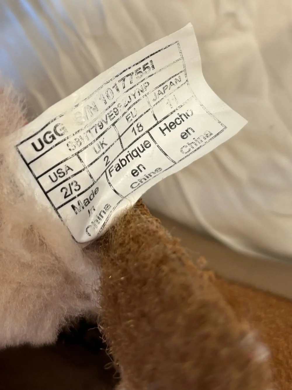 UGG Baby 2/3 Chestnut Suede Velcro Boot